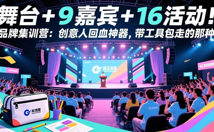 舞台 + 9 嘉宾 + 16 活动！品牌集训营：创意人回血神器，带工具包走的那种