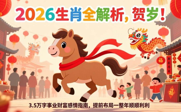 付费文章：贺岁！2026生肖全解析，3.5万字事业财富感情指南，提前布局一整年顺顺利利