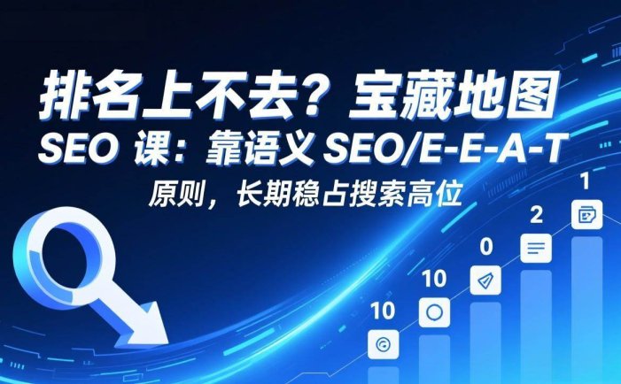 排名上不去？宝藏地图 SEO 课：靠语义 SEO+E-E-A-T 原则，长期稳占搜索高位