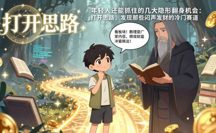 付费文1+2：年轻人还能抓住的几大隐形翻身机会：打开思路，发现那些闷声发财的冷门赛道