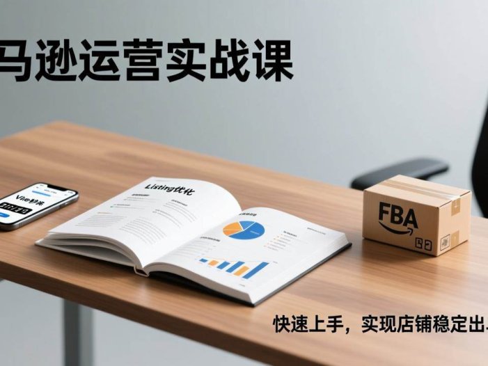 亚马逊运营实战课，Listing优化、Vine秒杀、FBA发货，快速上手，实现店铺稳定出单盈利