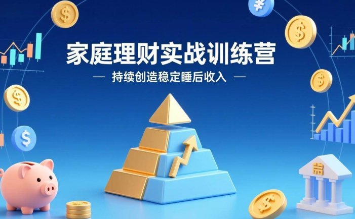 家庭理财实战训练营：从0到1建体系，三阶进阶层层递进，助你持续创造稳定睡后收入