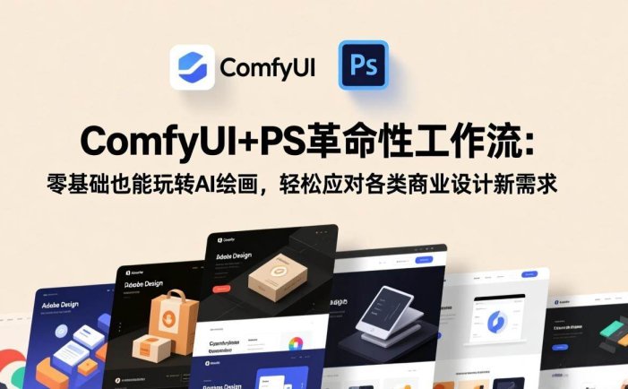 ComfyUI+PS革命性工作流：零基础也能玩转AI绘画，轻松应对各类商业设计新需求