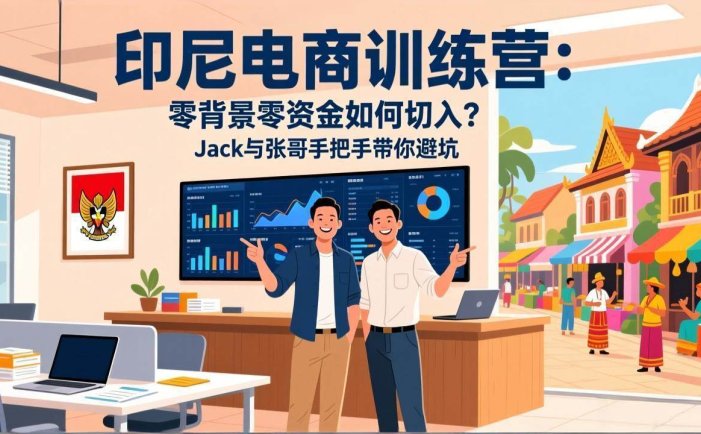 印尼电商训练营：零背景零资金如何切入？Jack与张哥手把手带你避坑