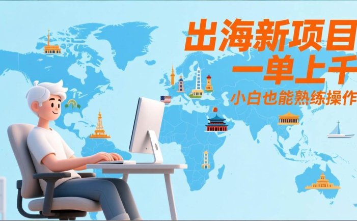 出海新项目，一单上千，小白也能熟练操作