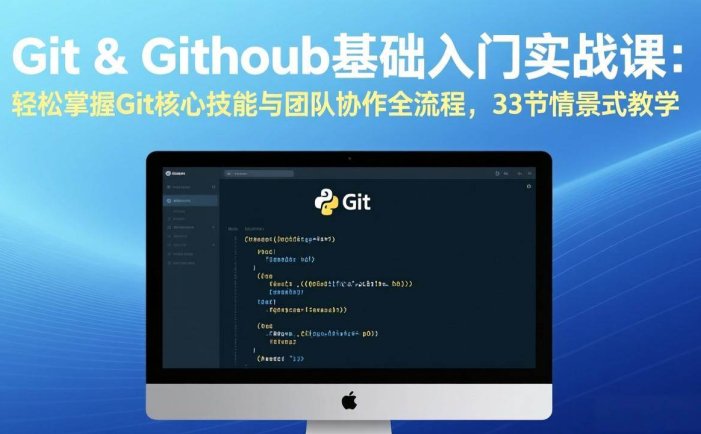 Git & GitHub基础入门实战课：轻松掌握Git核心技能与团队协作全流程，33节情景式教学