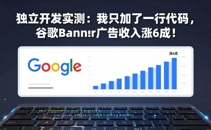 付费文章：独立开发实测：我只加了一行代码，谷歌Banner广告收入涨6成！