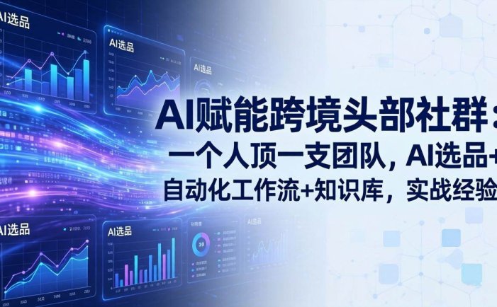 AI赋能跨境头部社群：一个人顶一支团队，AI选品+自动化工作流+知识库，实战经验-更新3月