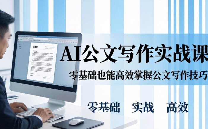 AI 公文写作实战课：零基础掌握格式规范与 5 大文种，用 AI 高效写出合格材料
