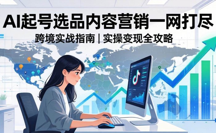 2026 TikTok 跨境AI实操：从零基础到变现全流程，AI起号选品内容营销一网打尽