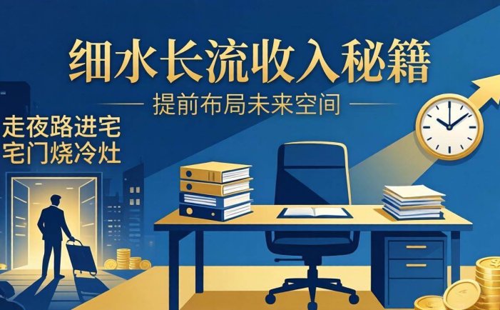 某付费文章：细水长流收入秘籍：走夜路进宅门烧冷灶，提前布局未来空间