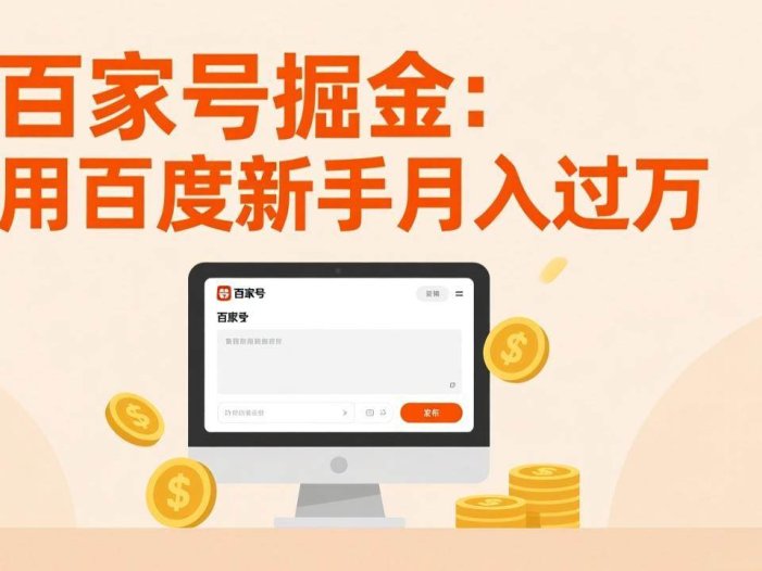 家号掘金：用百度新手月入过万，日入300，无需引流，全新手机搬砖项目