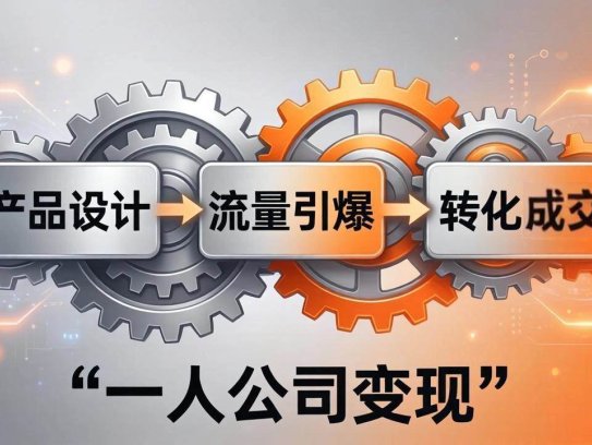 一人公司变现全攻略：产品设计+流量引爆+转化成交，打造不受年龄限制的长期事业
