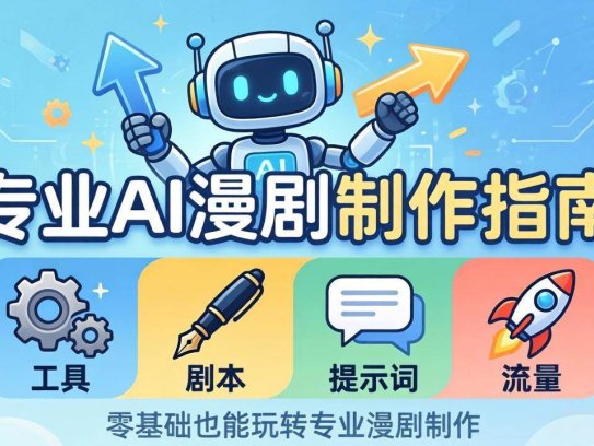 专业AI漫剧制作指南：工具+剧本+提示词+流量全流程，零基础也能玩转专业漫剧制作