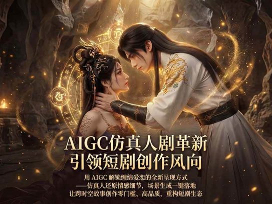 AIGC 仿真人短剧创作革新，解锁仙侠爱恋全新呈现，一键出高质场景，零门槛打造爆款剧集