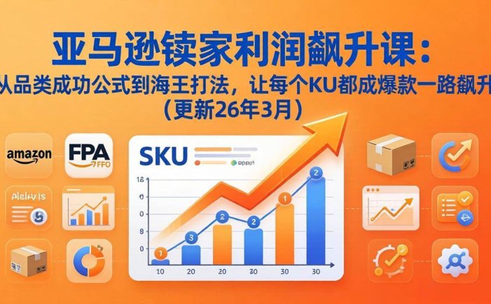 亚马逊卖家利润飙升课：从品类成功公式到海王打法，让每个SKU都成爆款一路飙升