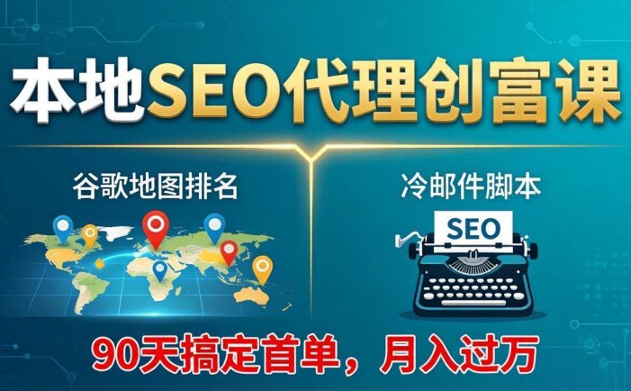 本地SEO代理创富课：谷歌地图排名+冷邮件脚本，90天搞定首单，月入过万实战体系