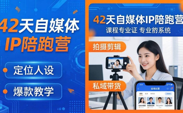 42天自媒体IP陪跑营-26年4月19更新：定位人设爆款全教学，拍摄剪辑私域带货一站式落地