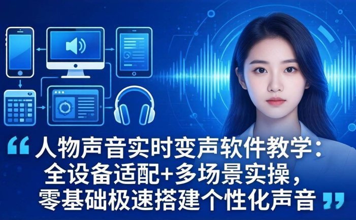 人物声音实时变声软件教学：全设备适配+多场景实操，零基础极速搭建个性化声音