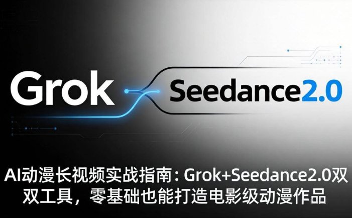 AI动漫长视频实战指南：Grok+Seedance2.0双工具，零基础也能打造电影级动漫作品
