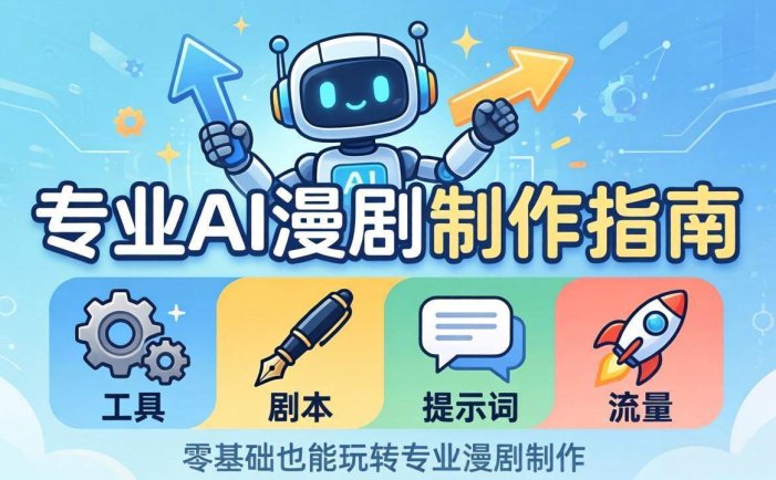 专业AI漫剧制作指南：工具+剧本+提示词+流量全流程，零基础也能玩转专业漫剧制作