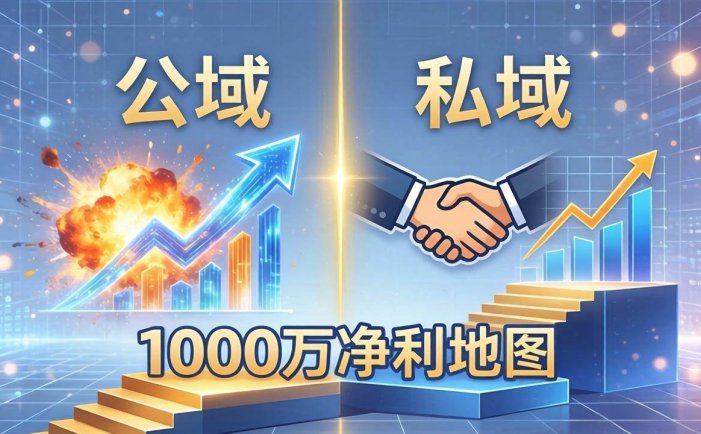 公域玩命出爆款，私域悄悄做成交：这套AI内训课，2026给你打通1000万净利的地图