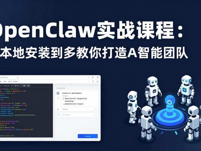 OpenClaw实战课程：从本地安装到多Agent协同，手把手教你打造AI智能团队