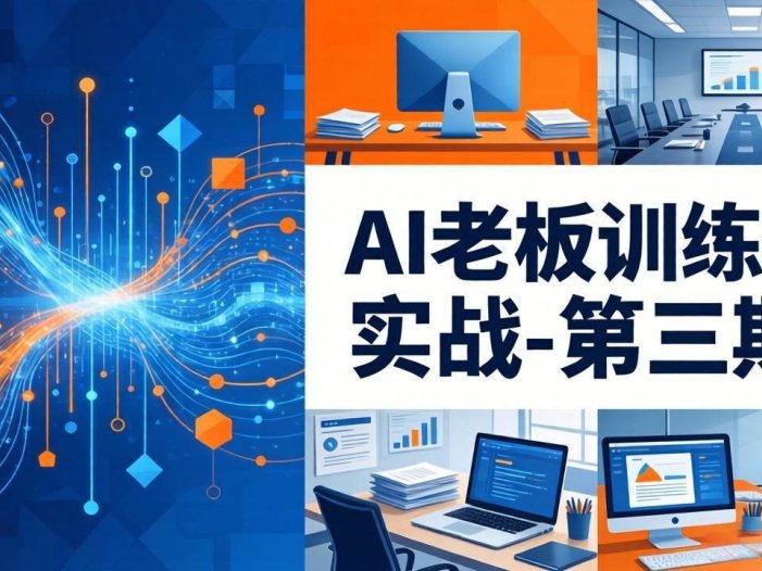 AI老板训练课实战-第三期：AI+内容应用落地教学，从0到1打通AI变现完整路径