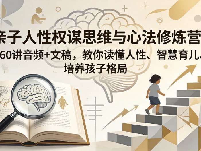 亲子人性权谋思维与心法修炼营：260讲音频+文稿，教你读懂人性、智慧育儿、培养孩子格局