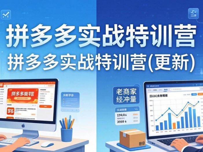 拼多多实战特训营(更新4月18)：不管是新手入门或老商家冲量，都有实操方法，跟着学，少走弯路