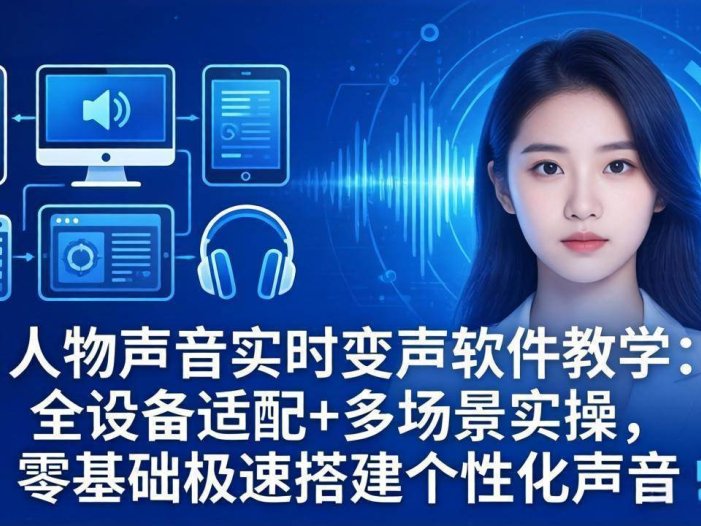 人物声音实时变声软件教学：全设备适配+多场景实操，零基础极速搭建个性化声音