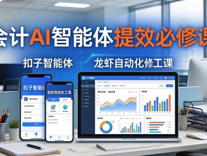 财务会计AI智能体提效必修课：扣子智能体+龙虾自动化+报表分析，一站式提升财务工作效率
