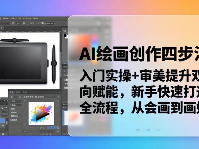 AI绘画创作四步法：入门实操+审美提升双向赋能，新手快速打通全流程，从会画到画好