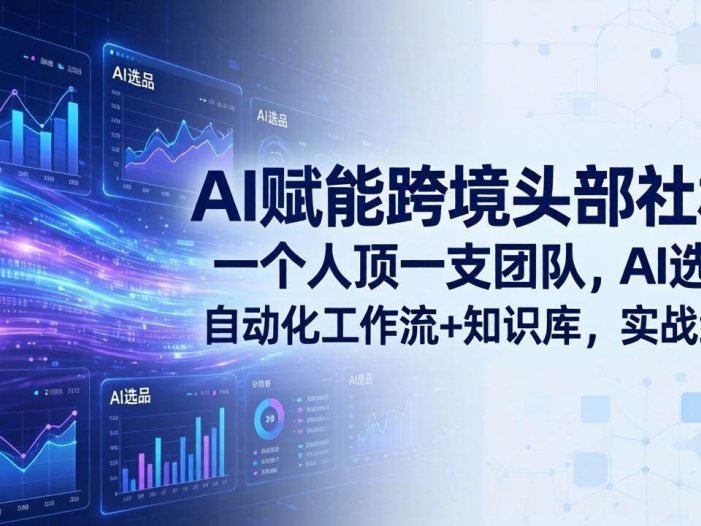 AI赋能跨境头部社群-更新4月23：一个人顶一支团队，AI选品+自动化工作流+知识库，实战经验