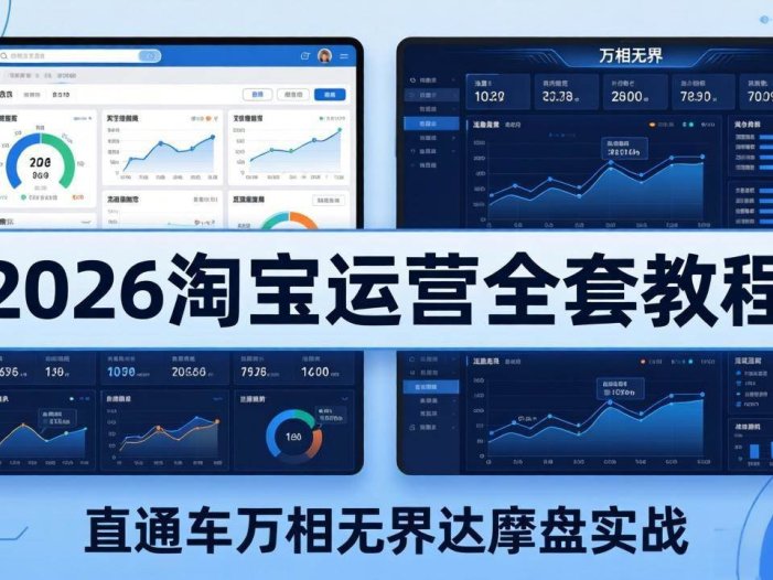 2026淘宝运营全套教程(更新5月8日)，直通车万相无界达摩盘实战，从基础到进阶提升流量转化