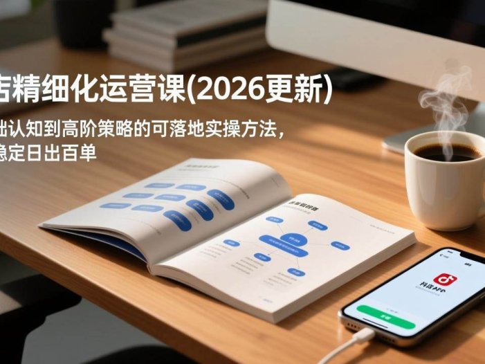 抖店精细化运营课(更新5月)，从基础认知到高阶策略的可落地实操方法，实现稳定日出百单