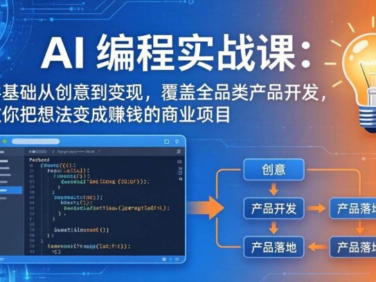 AI编程实战课-第三期-6月更新：零基础从创意到变现，覆盖全品类产品开发，把想法变成赚钱项目