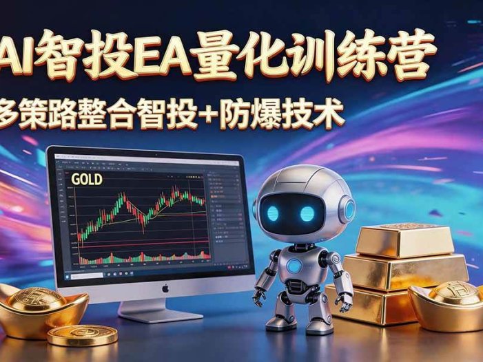 AI智投EA量化运营技术，自动化黄金操盘技术，小白也可以轻松上手日入1000+